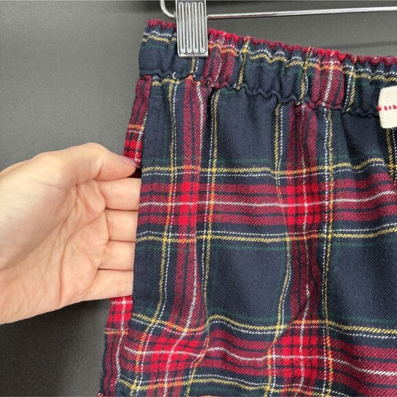 Hollister Women's Red & Navy Plaid Sleep Shorts XS Drawstring Bow Loungewear - Picture 3 of 8